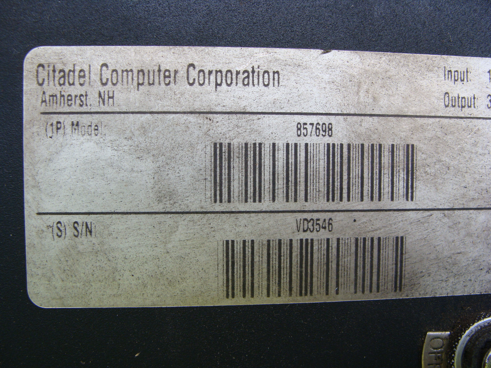 CITADEL COMPUTER 857698 DC POWER BOOSTER