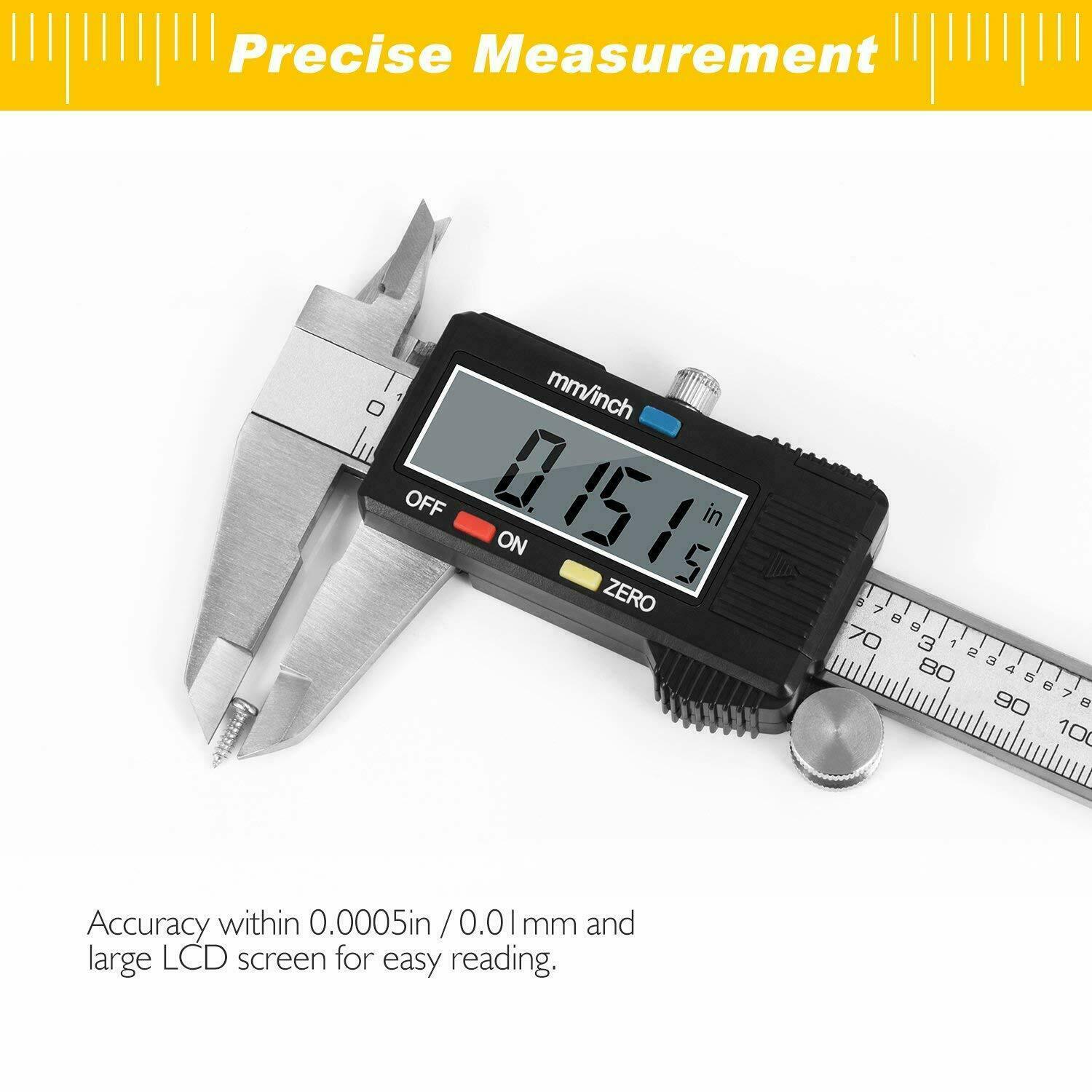 Stainless Steel Digital Caliper Vernier Micrometer Electronic Ruler Gauge Meter