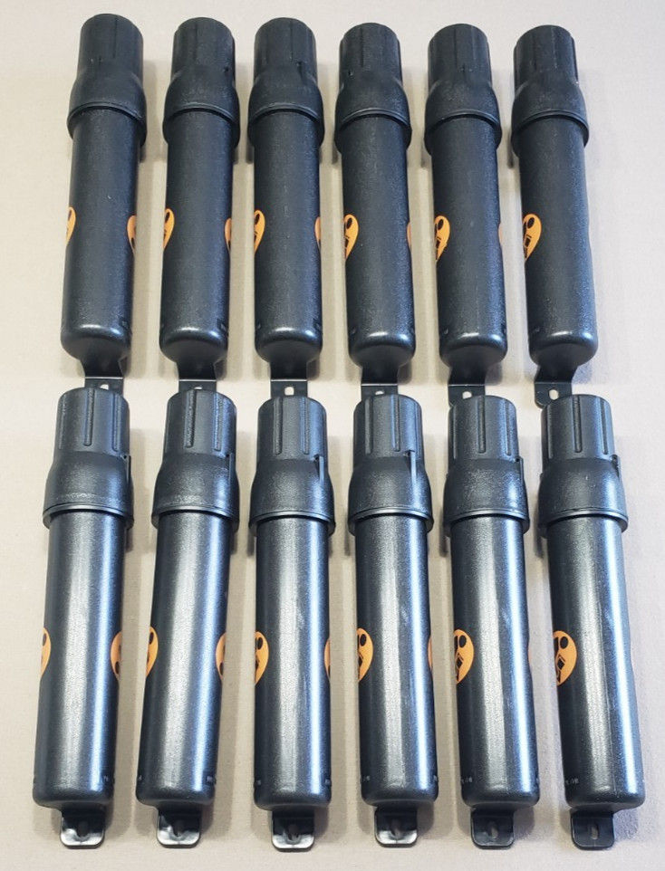 Qty. 12- CaniPak Manual Canister Protective Tubes Black New with Caps, CAN-22