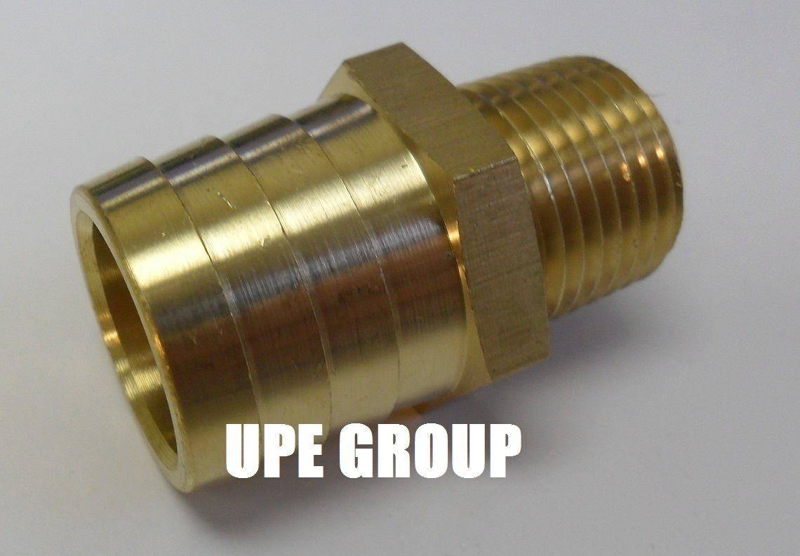 1″ HOSE BARB X 1/2 MALE NPT Brass Pipe Fitting NPT Thread Gas Fuel Water Air