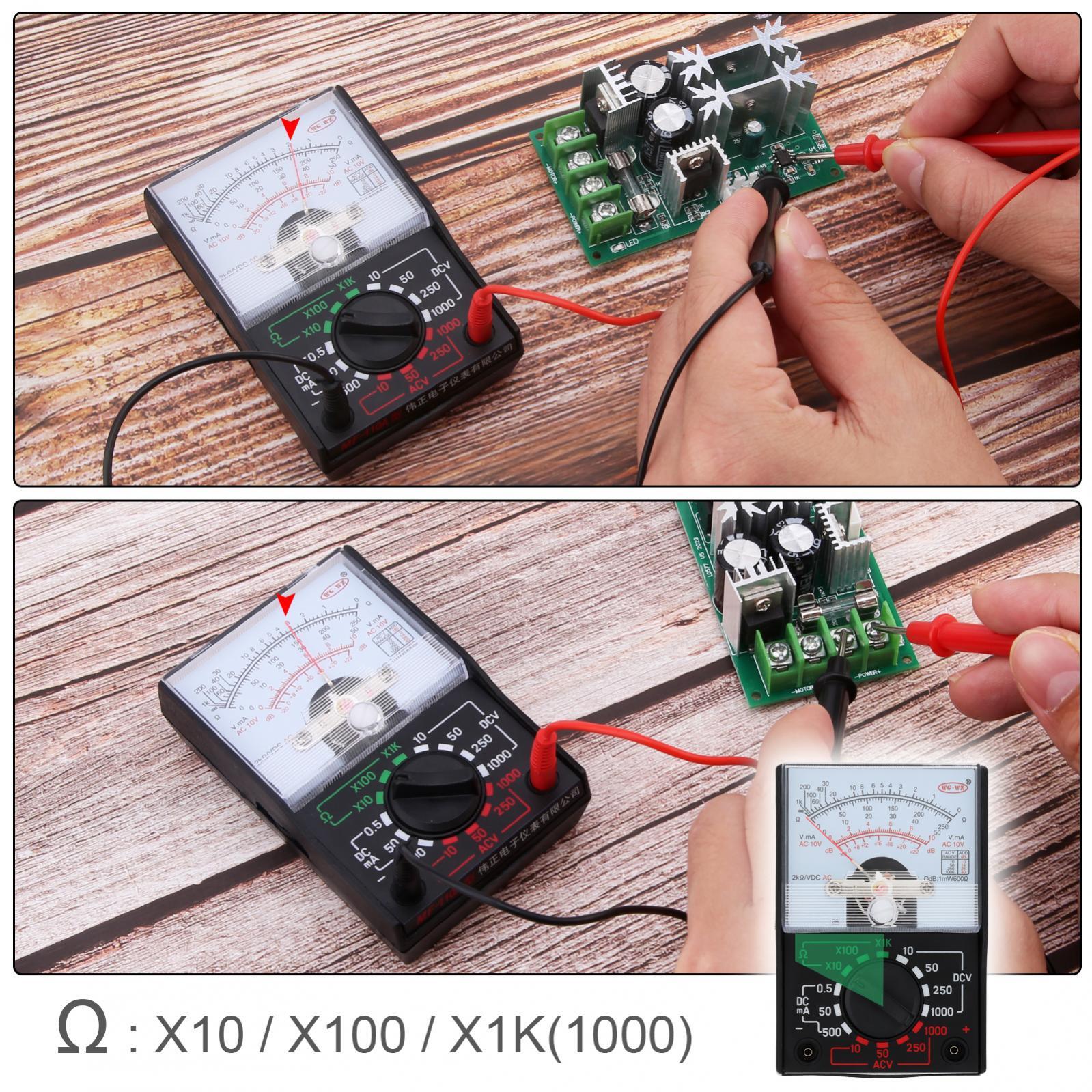 Analog Multimeter Voltmeter Ammeter Ohmmeter Tester Meter OHM AC/DC Volt