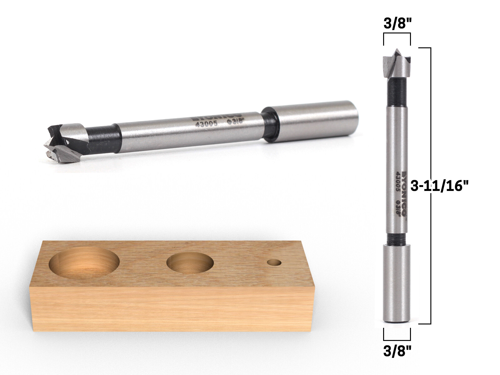 3/8″ Diameter Steel Forstner Drill Bit – 3/8″ Shank – Yonico 43005S