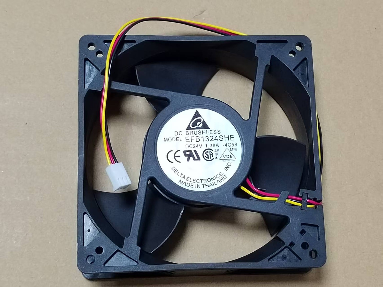 Delta EFB1324SHE 12738 DC24V 1.38A 12.7CM 3-Pin Inverter Cooling Fan