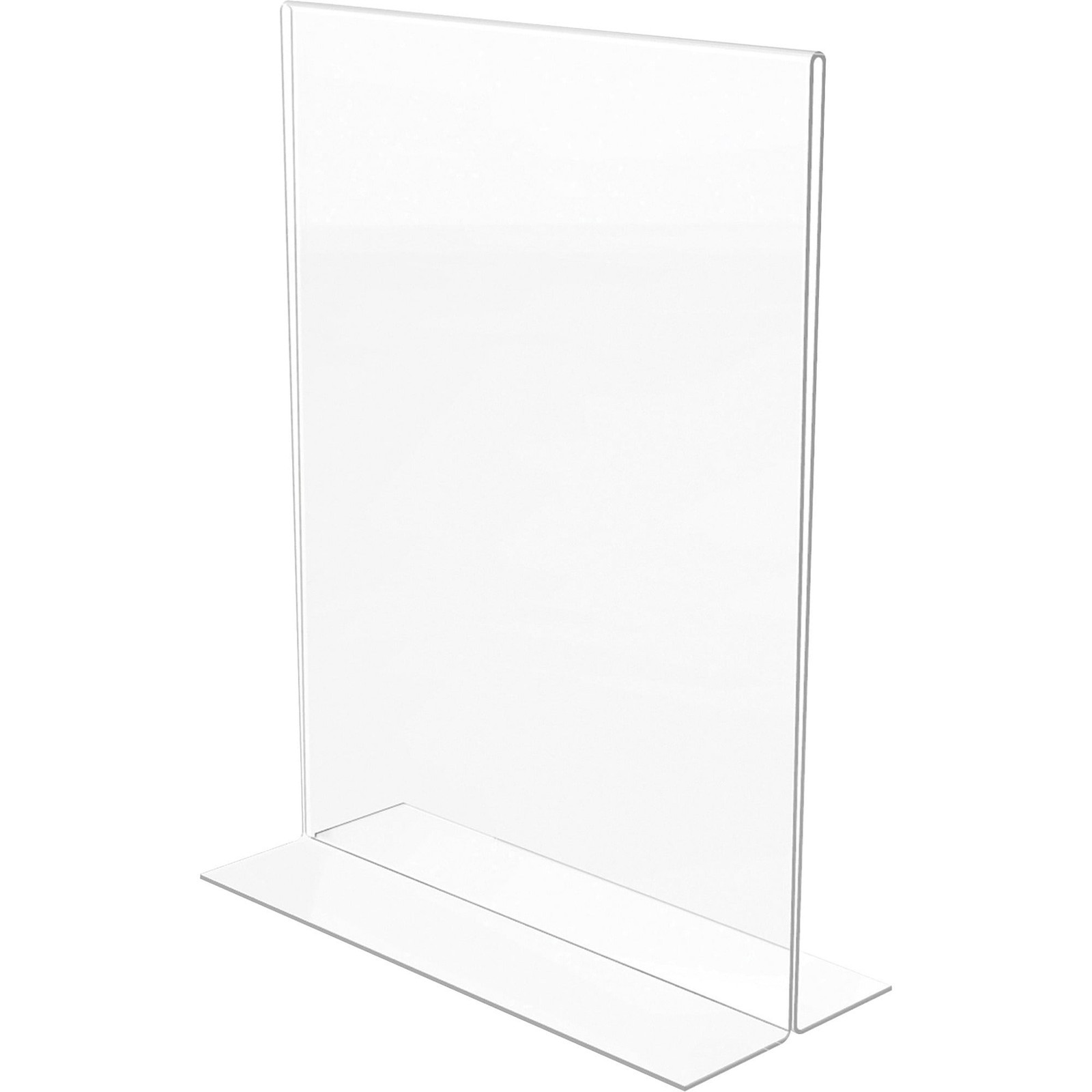 T-base Standing Sign Holder Support 8.50″ X 11″ Media Acrylic 2 / Pack Clear