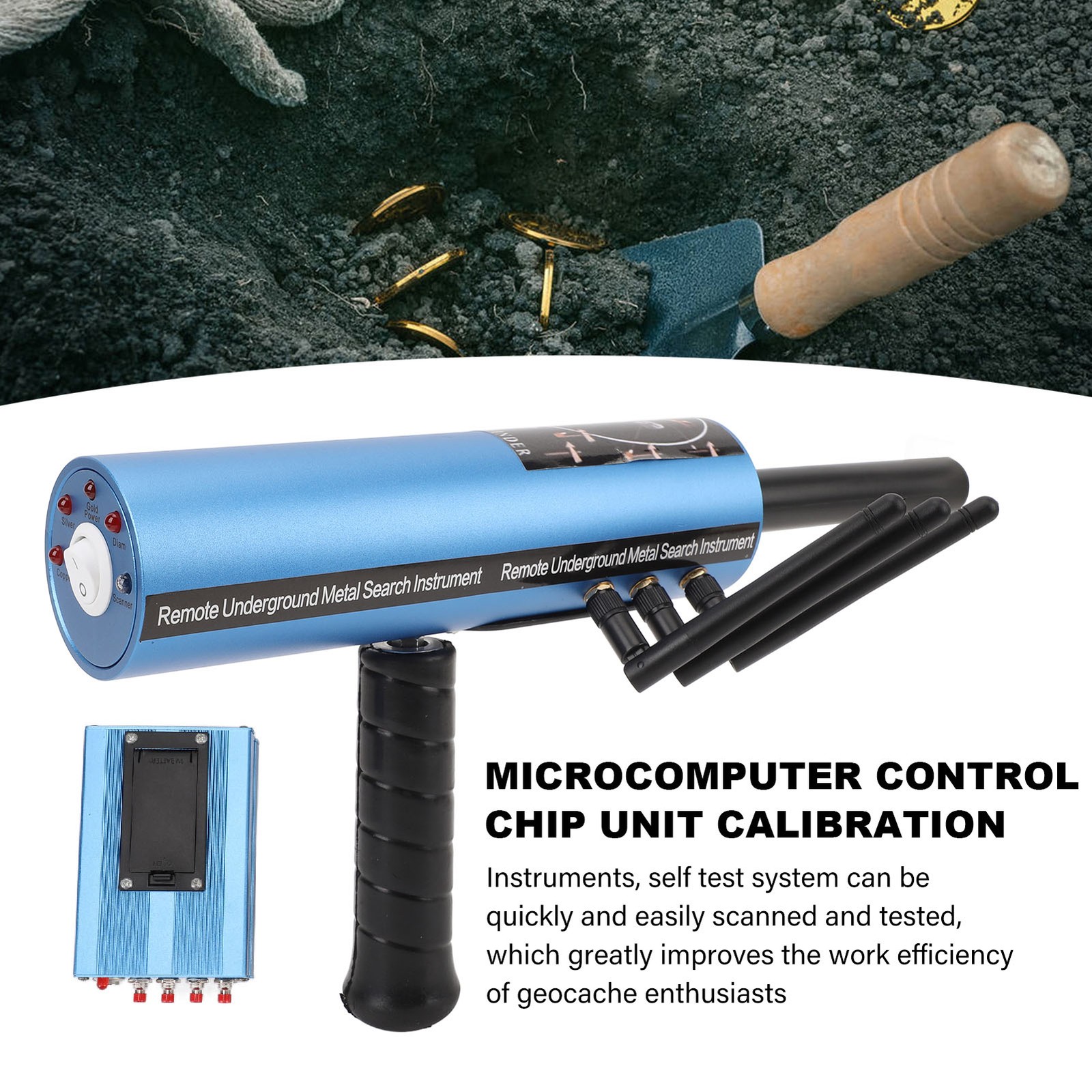 Metal Detector Stable Performance Gold Silver Copper Stone Detector with Transm