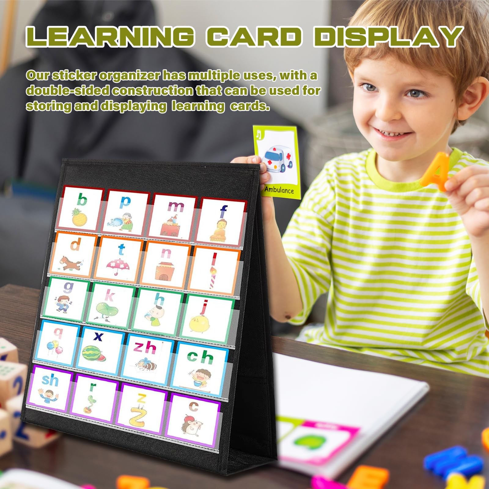 2Pcs 5 Tier Stickers Display Stand for Vendors, Double-Sided Sticker Holder D…
