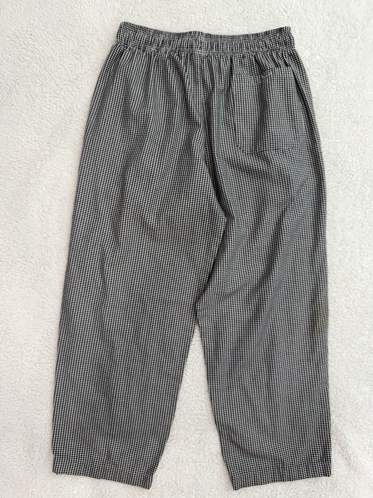Chef Works Essential Baggy Pants L Black White Gingham Check Uniform Unisex
