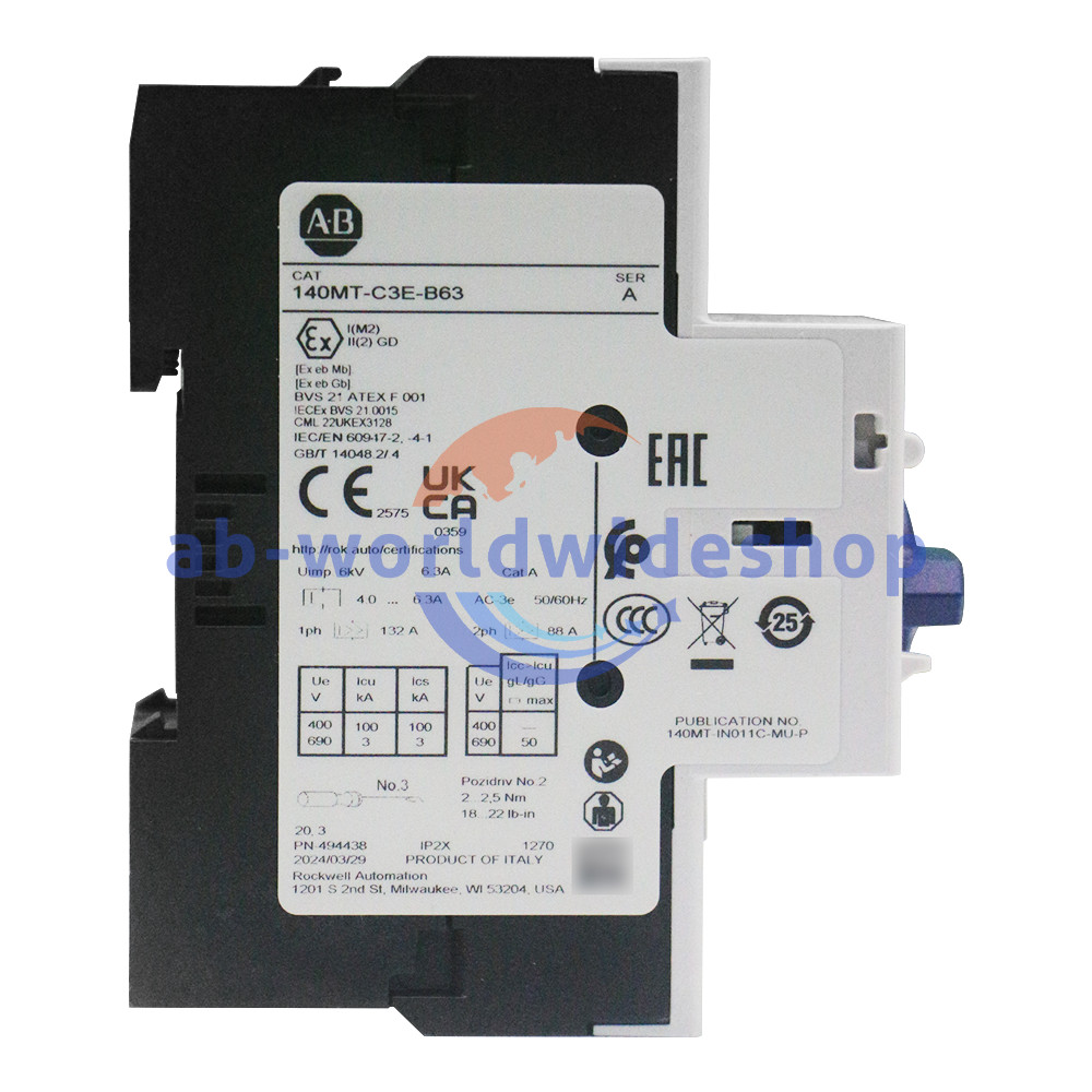 New Factory 140MT-C3E-B63 Motor Protection Circuit Breaker-FAST Shipping