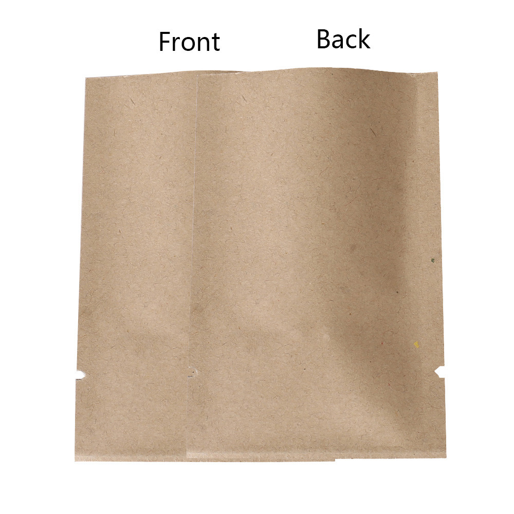 Multi-size Kraft Paper Silver Laminated Inner Open Top Bag Pouch – Wholesale
