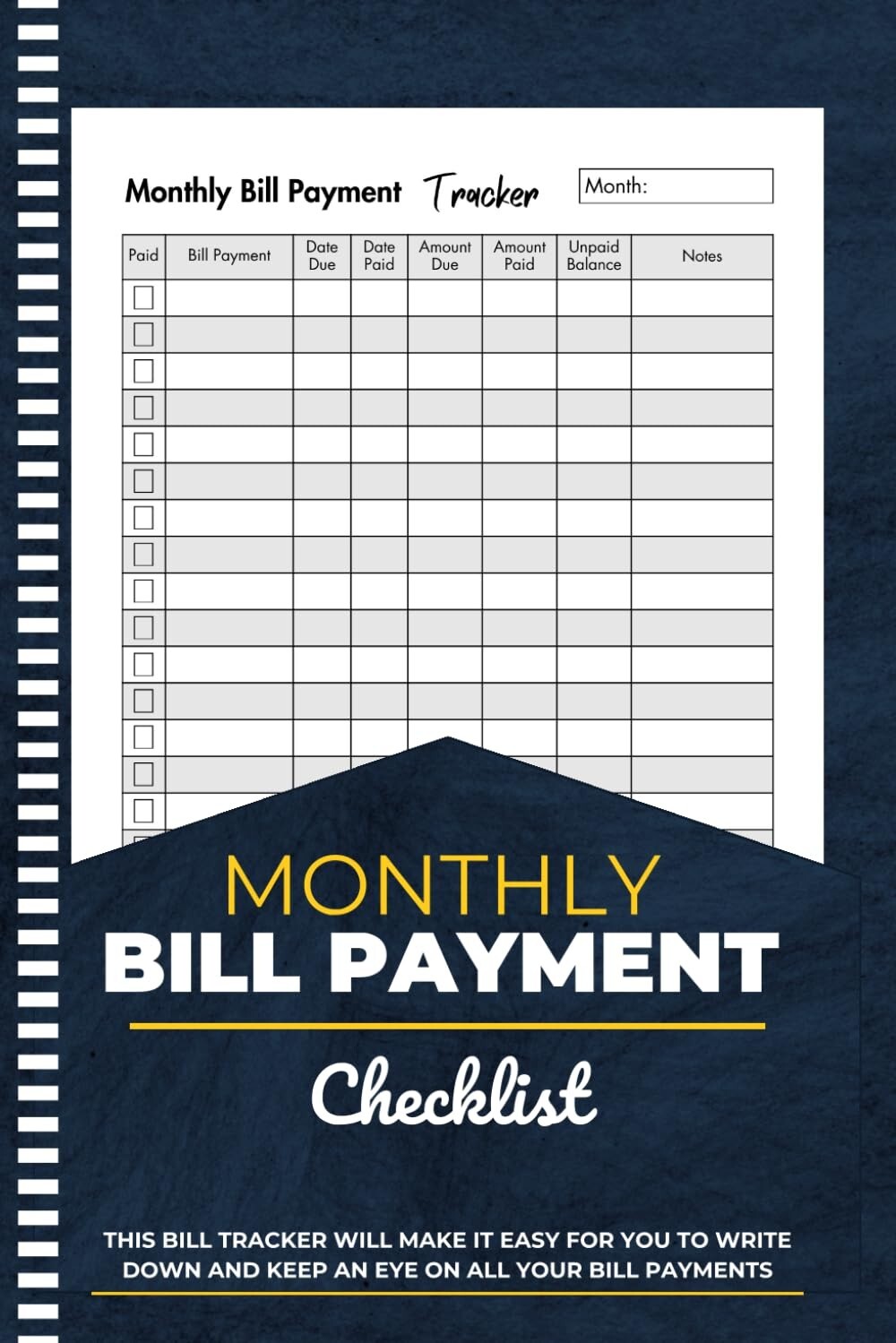 Monthly Bill Payment Organizer Planner 100 Pages