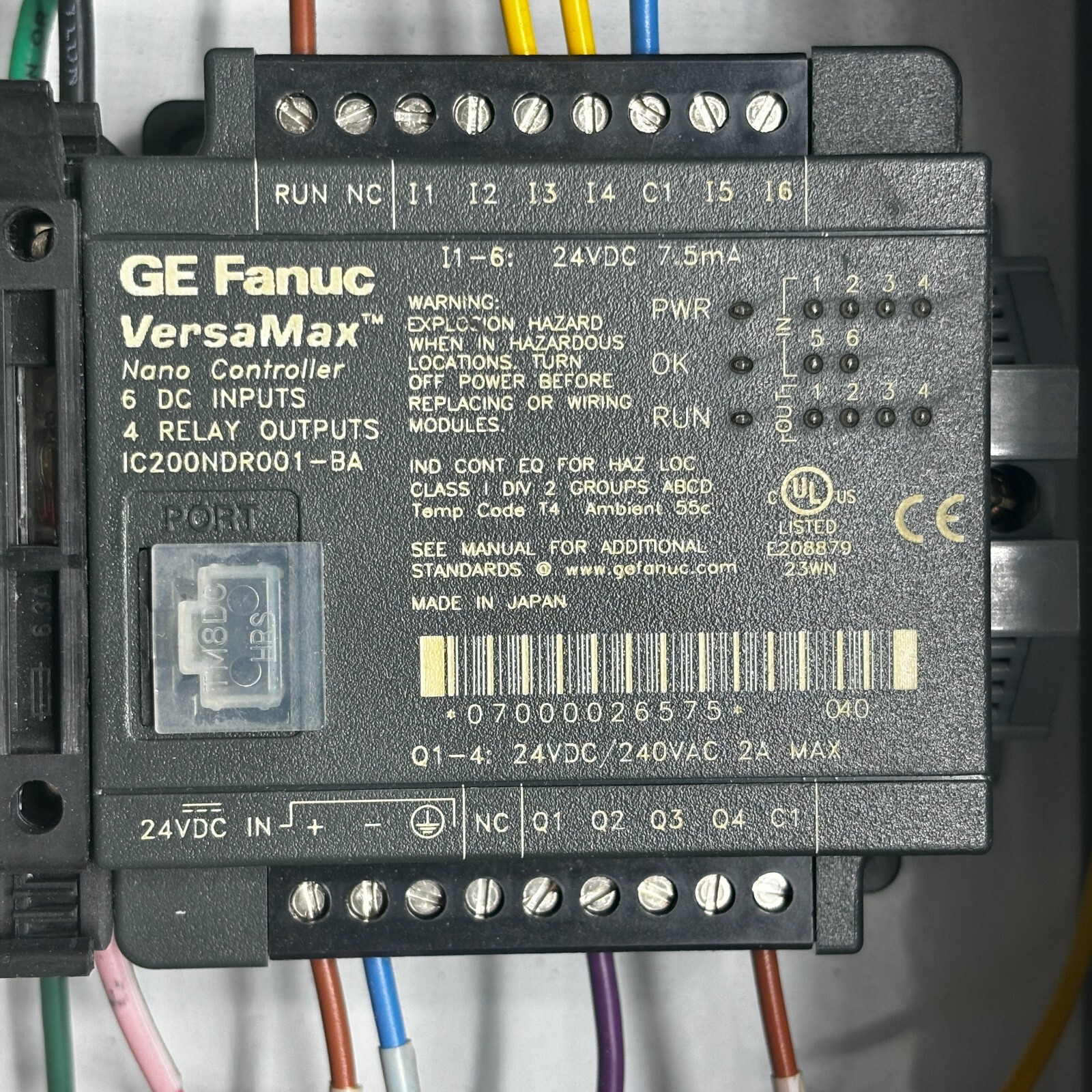 HAMMOND MANUFACTORING 1414PHN6 W/GE FANUC IC200NDR001-BA CONTROLLER🎯
