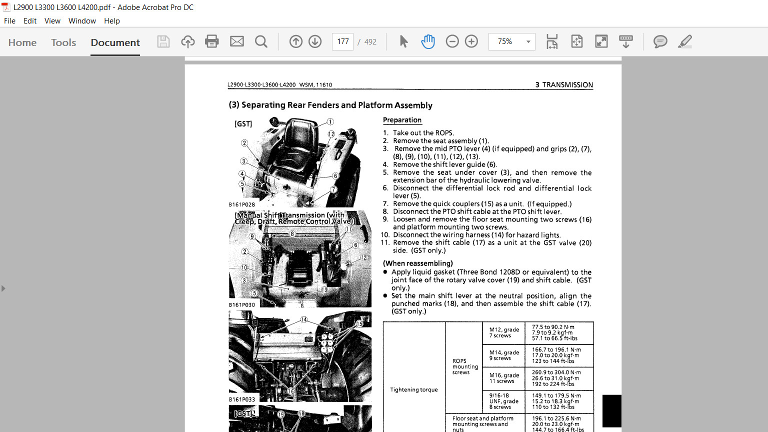 Kubota L2900 L3300 L3600 L4200 Tractor Service Repair Manual On USB