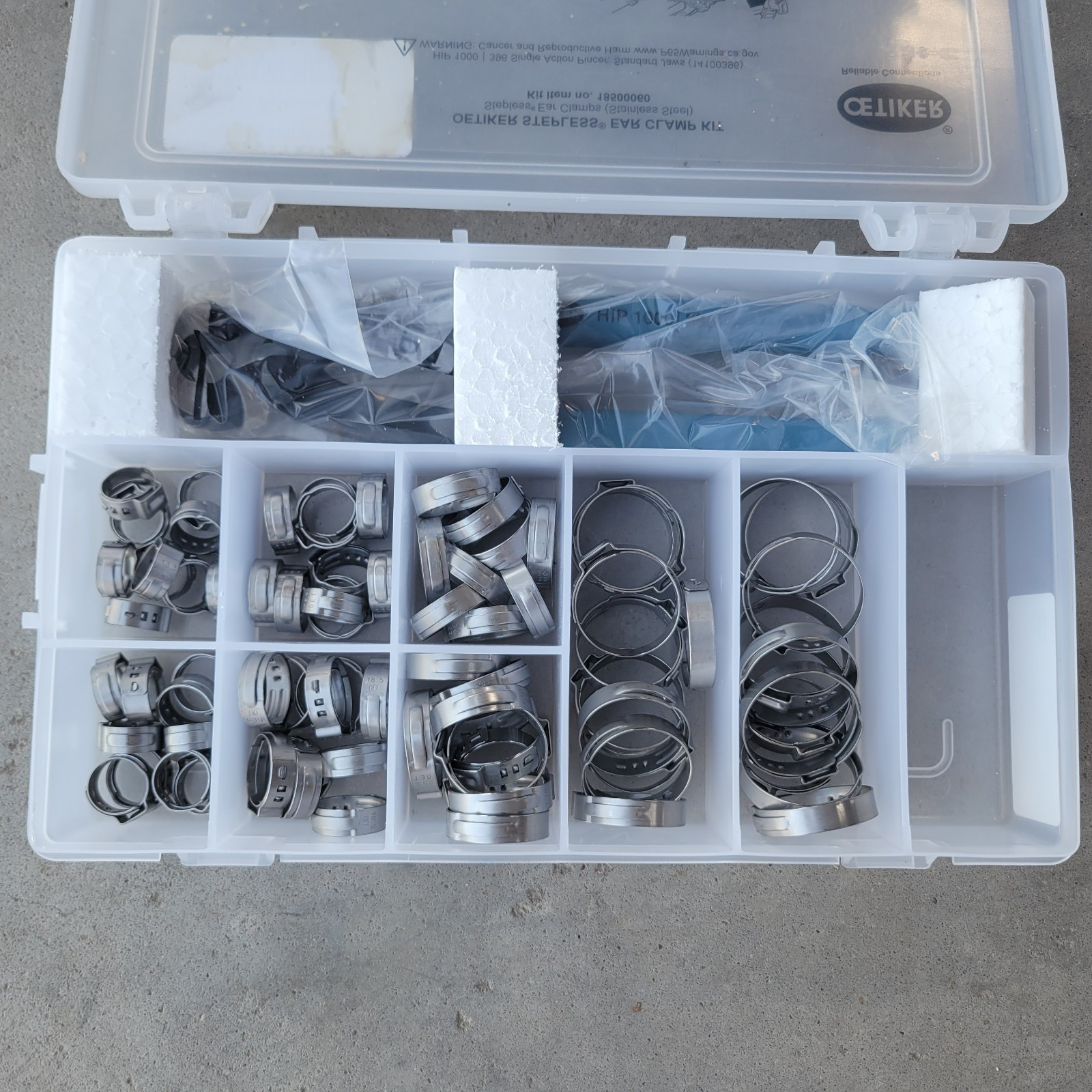 Oetiker 18500060 StepLess 1-Ear Clamp Kit Stainless Steel w/ Pliers
