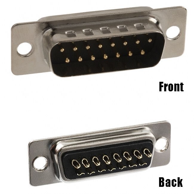 20 Pcs Pack DB15 15 Pin Male D-SUB Solder Cup Connector Adapter Plug Assembly