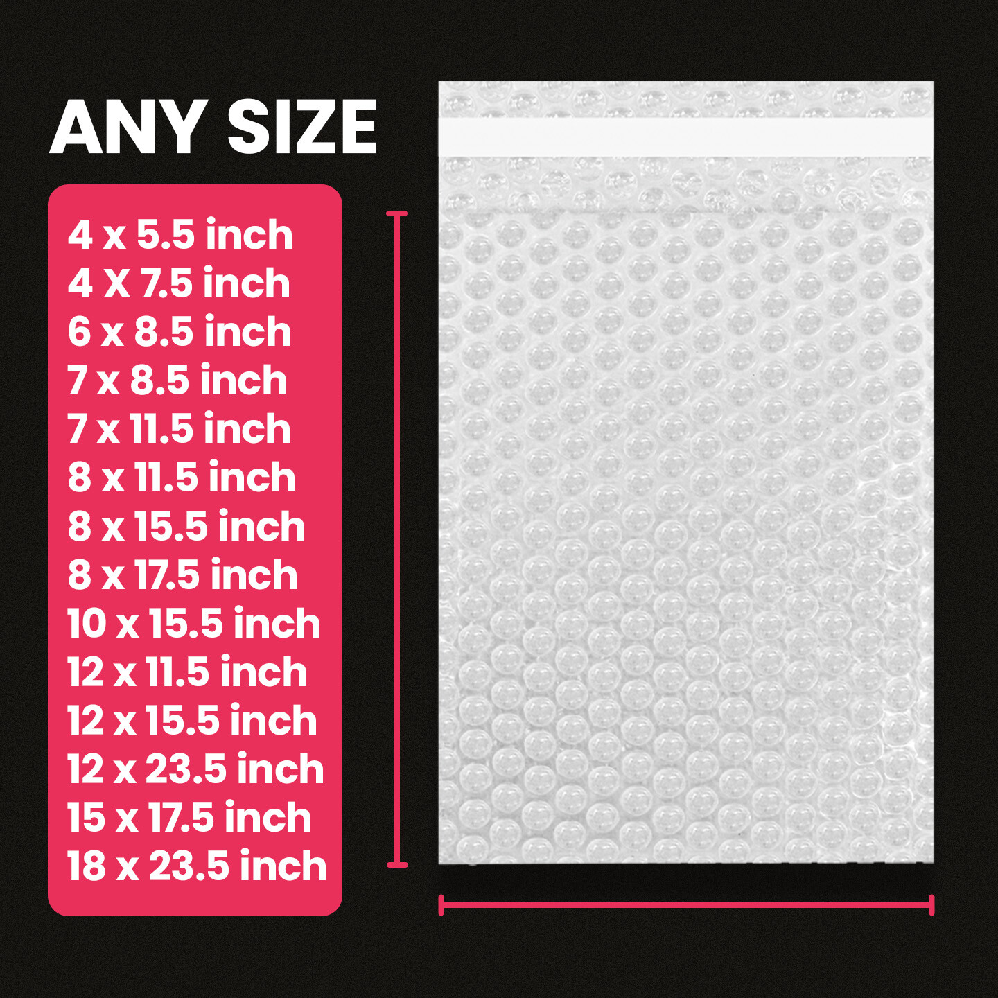 Made in USA All size Available Bubble Out Bags Protective Wrap Bubble Pouches