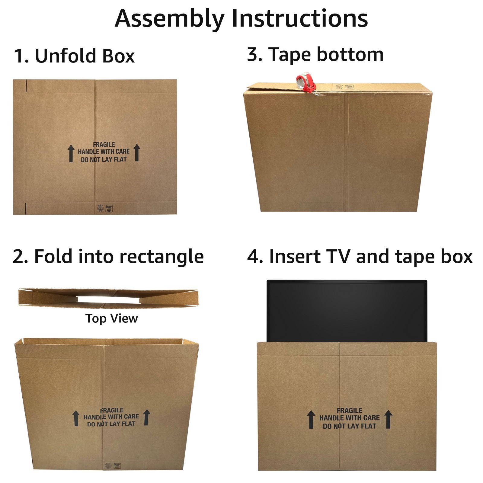 UBMOVE TV Moving Box Fits Up to 70″ (2 Pack)