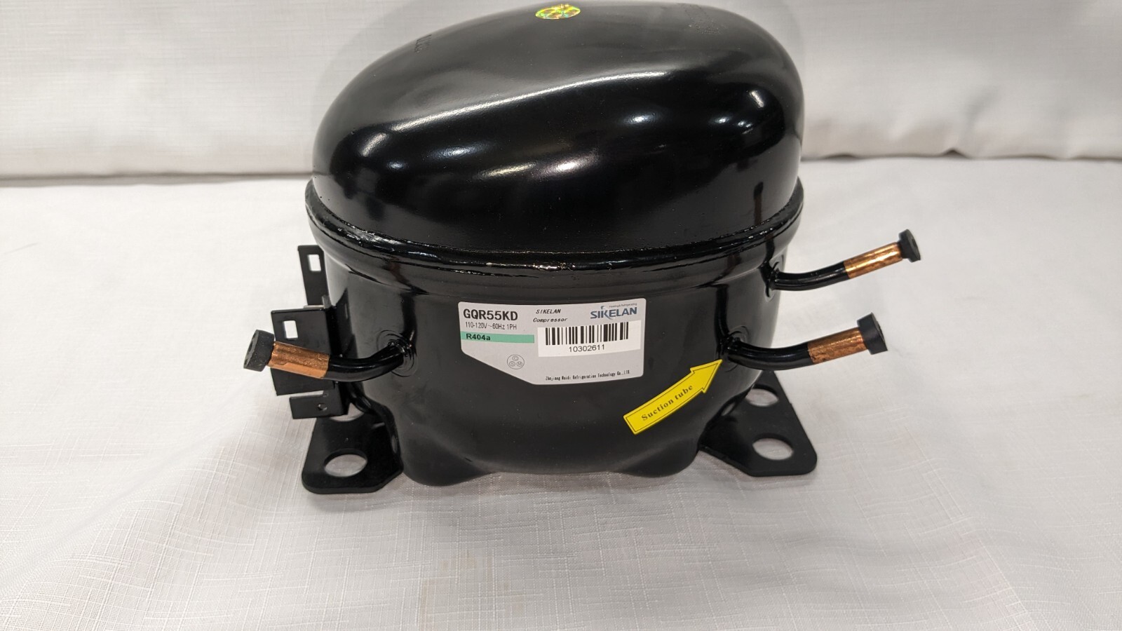 Sikelan GQR55KD 1/4hp 1262BTUs 110VAC R404a LBP / MBP Refrigeration Compressor