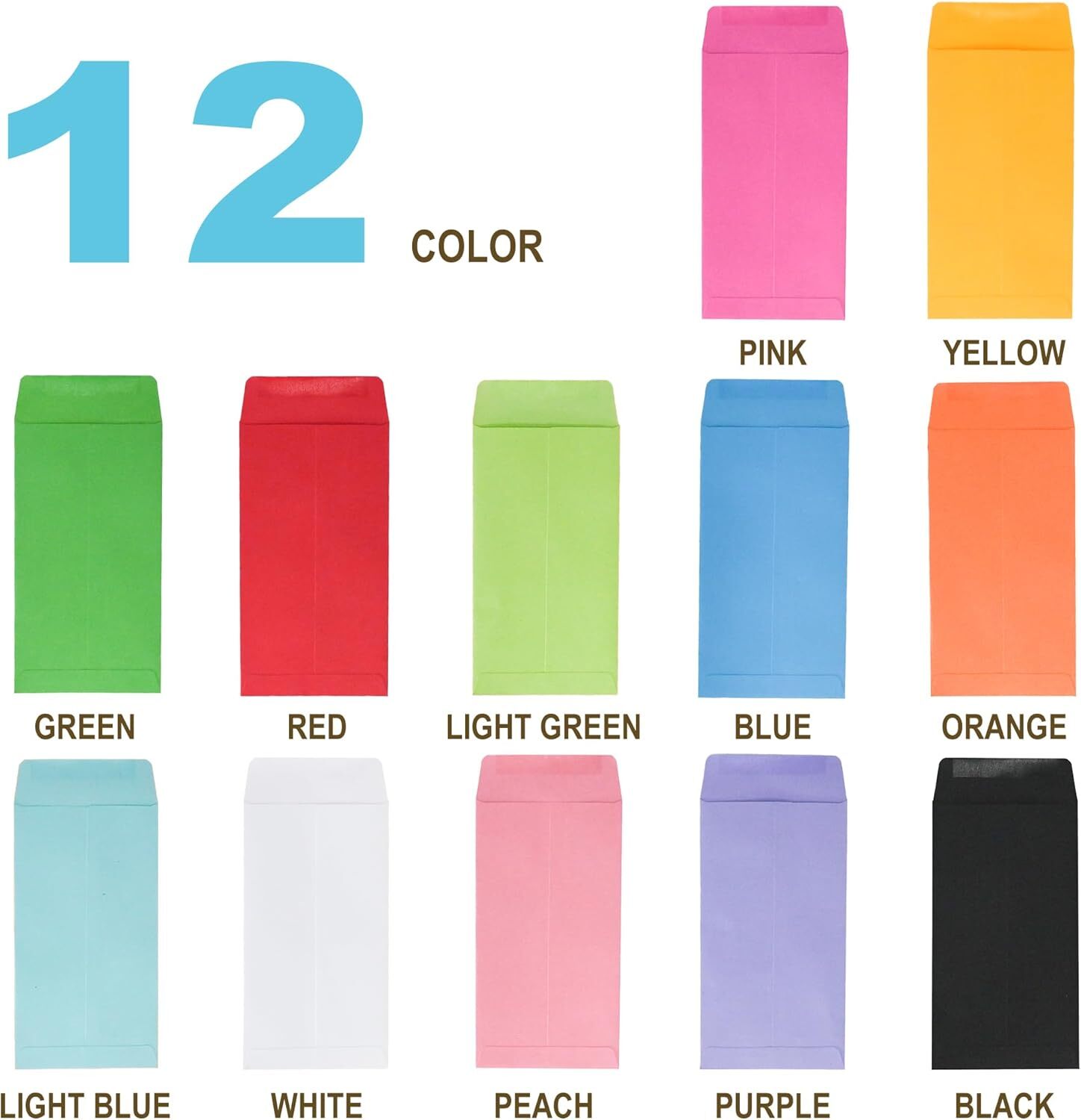 #1 120 Pieces Cash Envelopes 3.5″ x 6.7″ with Gummed Flap Small Parts Envelop…