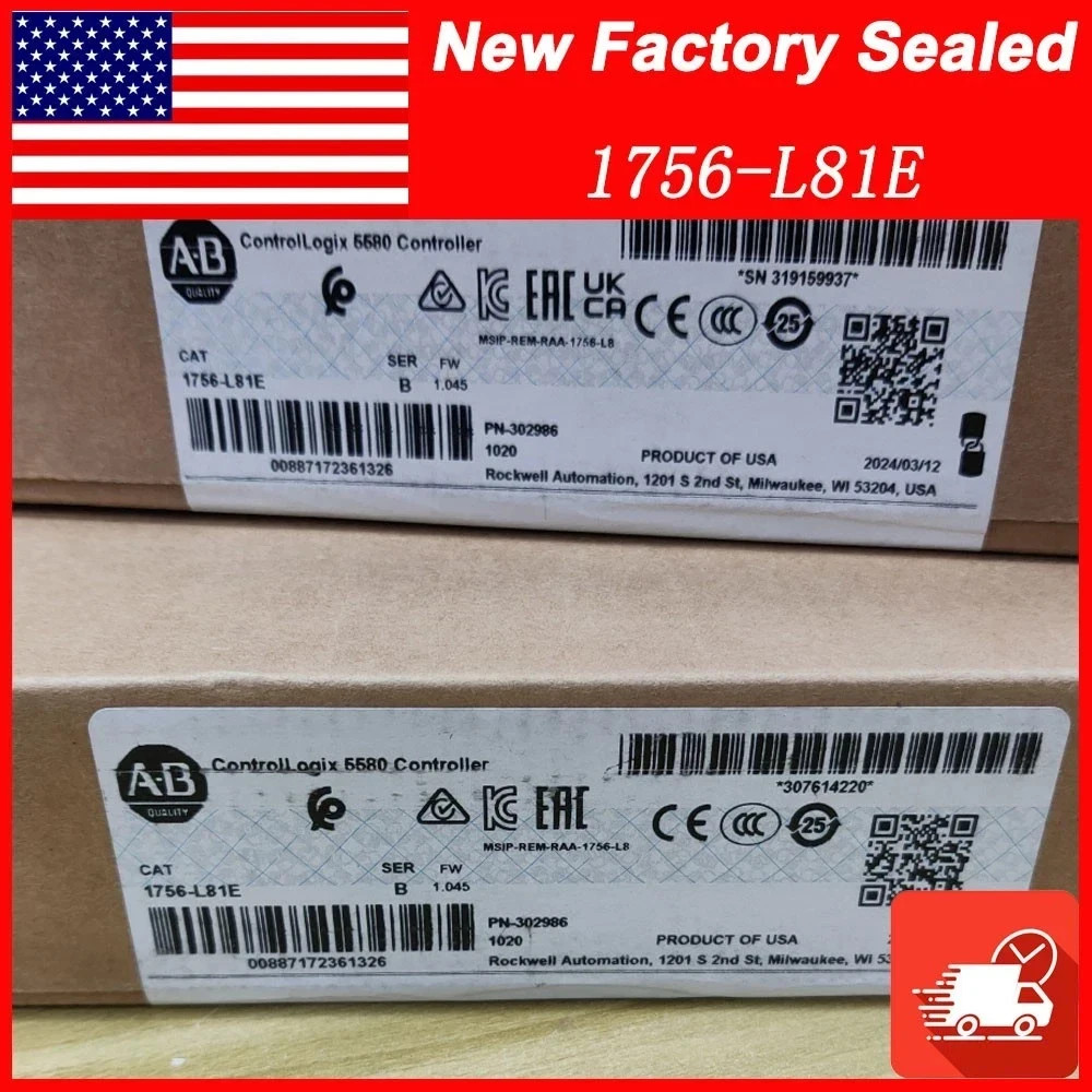 NEW Allen-Bradley 1756-L81E SER B ControlLogix 5580 Controller 1756L81E
