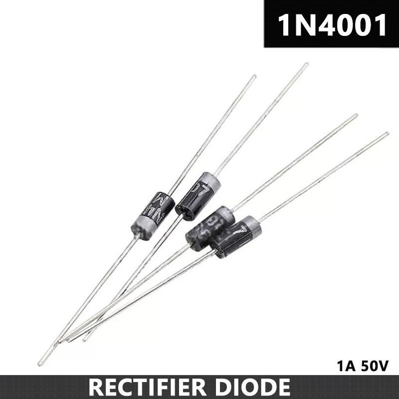IN4001 Diode – Rectifier – 1A 50V – DO-41 – 50/100/150/200/250/300pcs