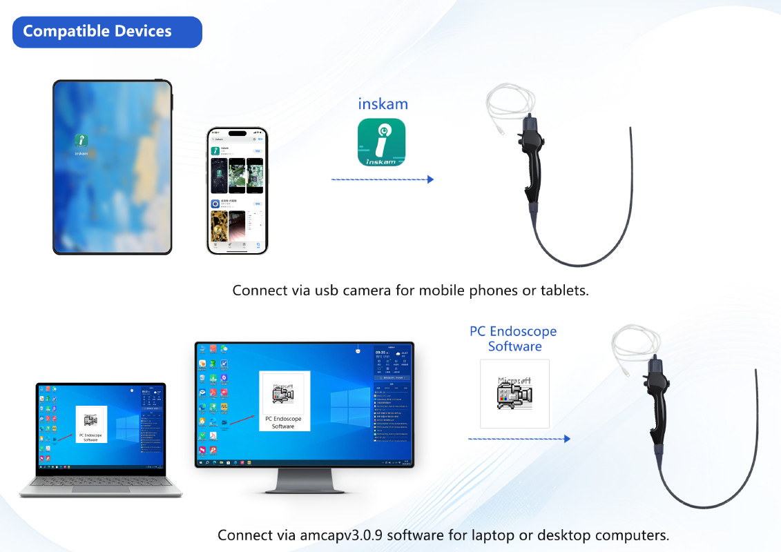 Disposable Flexible Endoscope | HD Single-Use Portable for Medical Exam