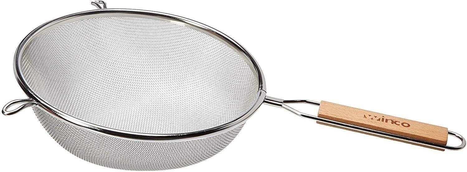 Winco MS3A-8S Strainer with Single Fine Mesh, 8-Inch Diameter