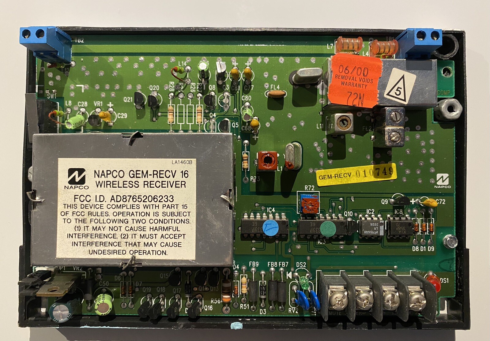 NAPCO Gemini Computerized Security System Cabinet LA1474A + Wireless Receiver