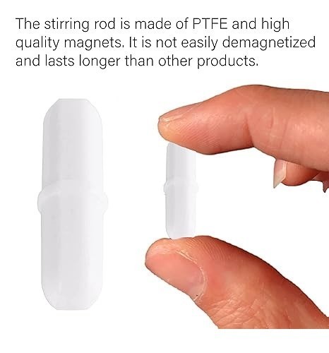 Magnetic Stir Bars10 Pcs PTFE Magnetic Stirrer Mixer Stir Bar 20 Mm/ 0.8 Inch