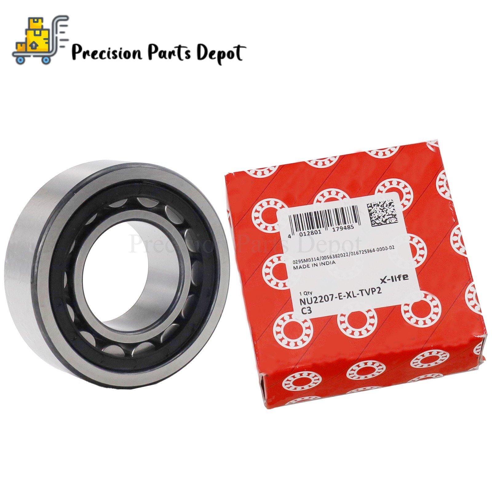 Fits FAG NU2207 E XL TVP2 C3 Cylindrical Roller Bearing 35x72x23mm