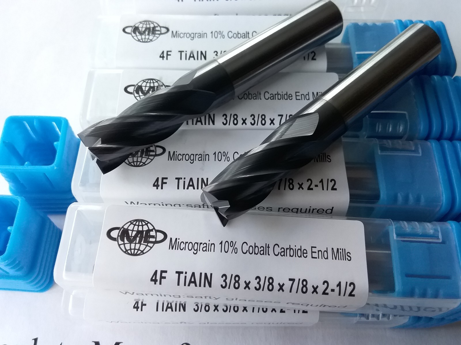 10pcs 3/8″x7/8×2-1/2 Solid Carbide End Mills,Tialn coated 4flt s/e 1006-TN38-new