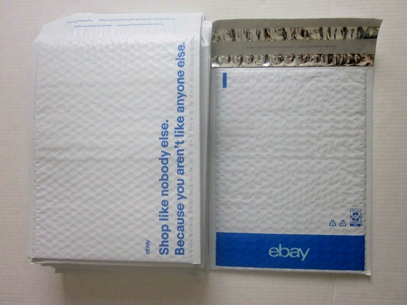 30 eBay Branded Shipping Supplies Padded Bubble Envelope 6.5 x 9.25 blue print