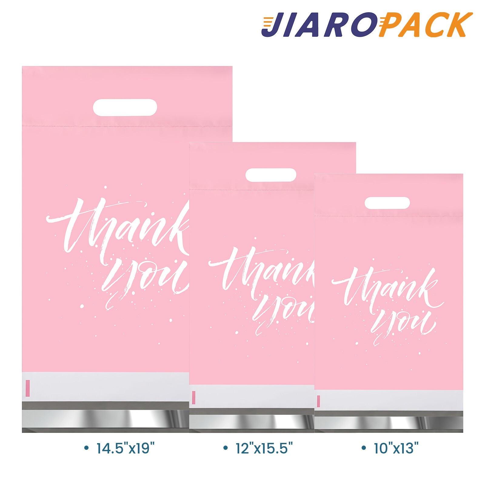 Poly Mailers w/Handle Shipping Bag Upgrade Design Thank You Poly Bag Pink Black