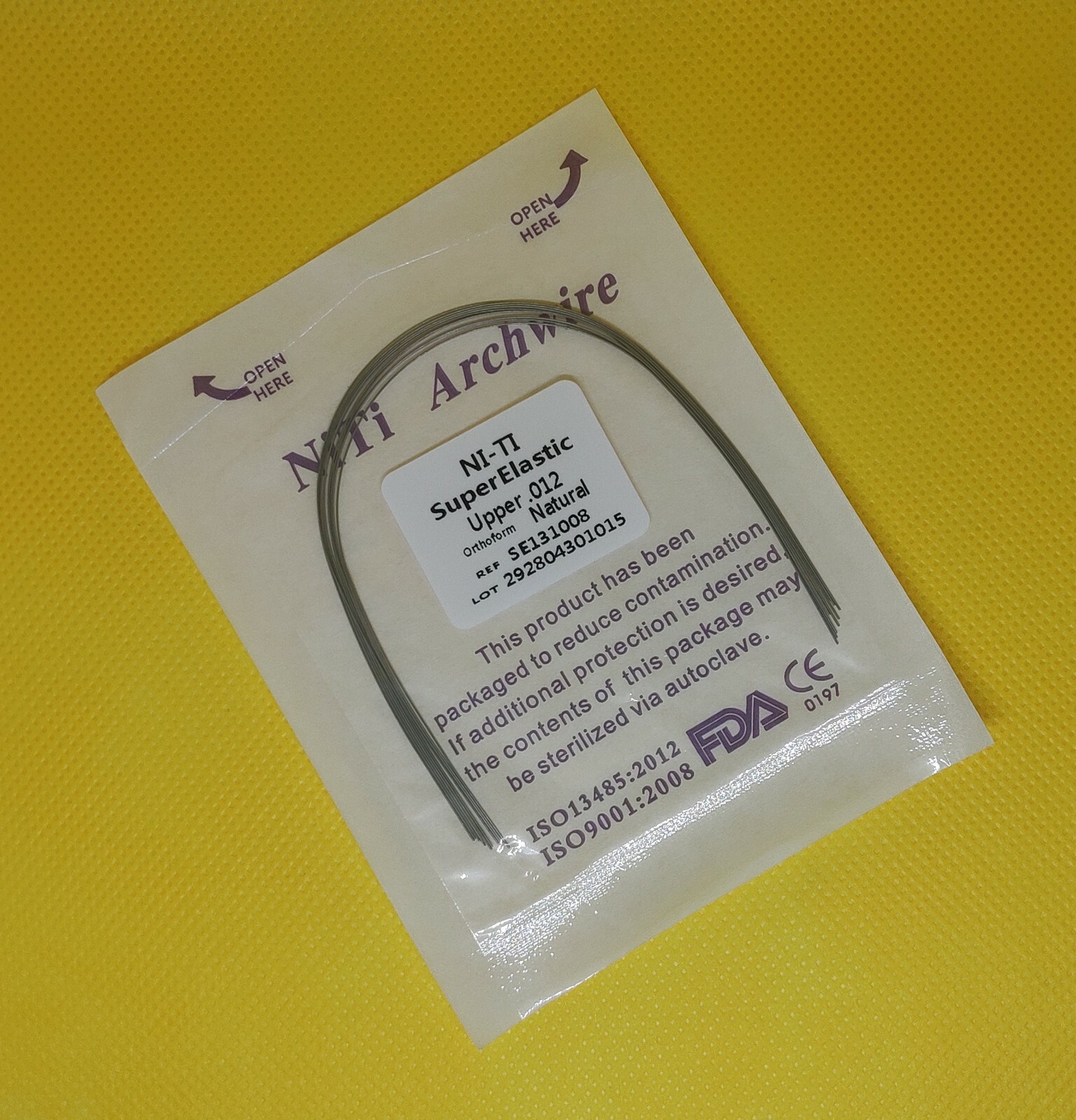 10Pcs/Pack Dental Super Elastic NITI Arch Wires Orthodontic Round Natural Form