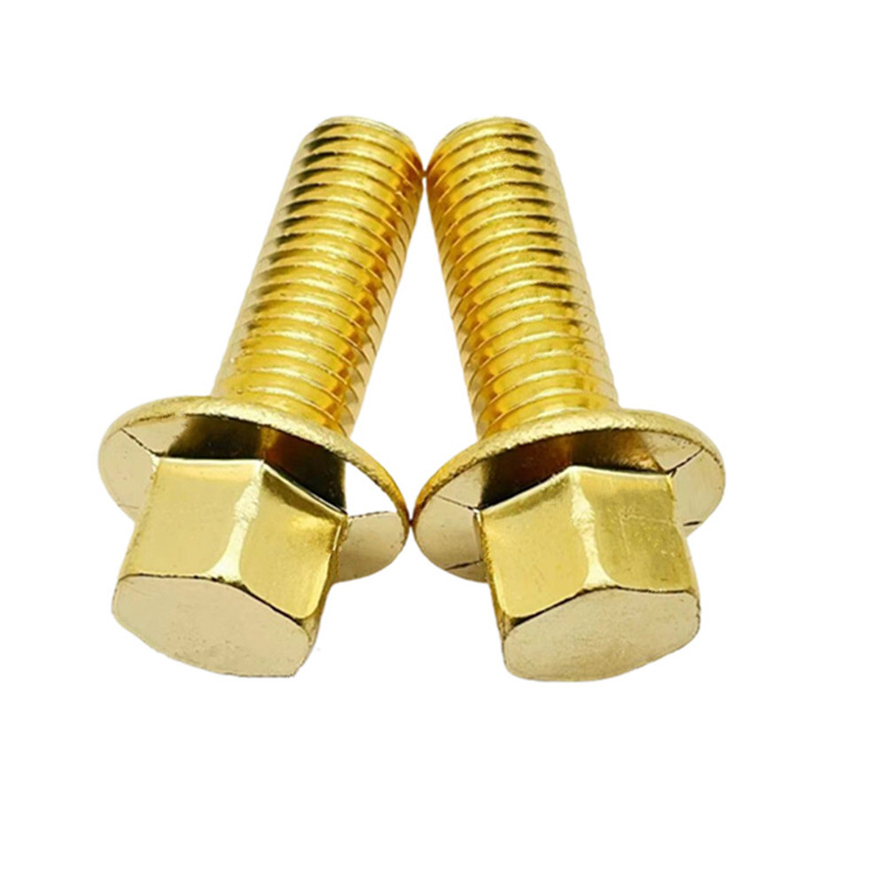 Brass Hexagon Flange Bolts Hex Flange Head Screws M8 M10 M12