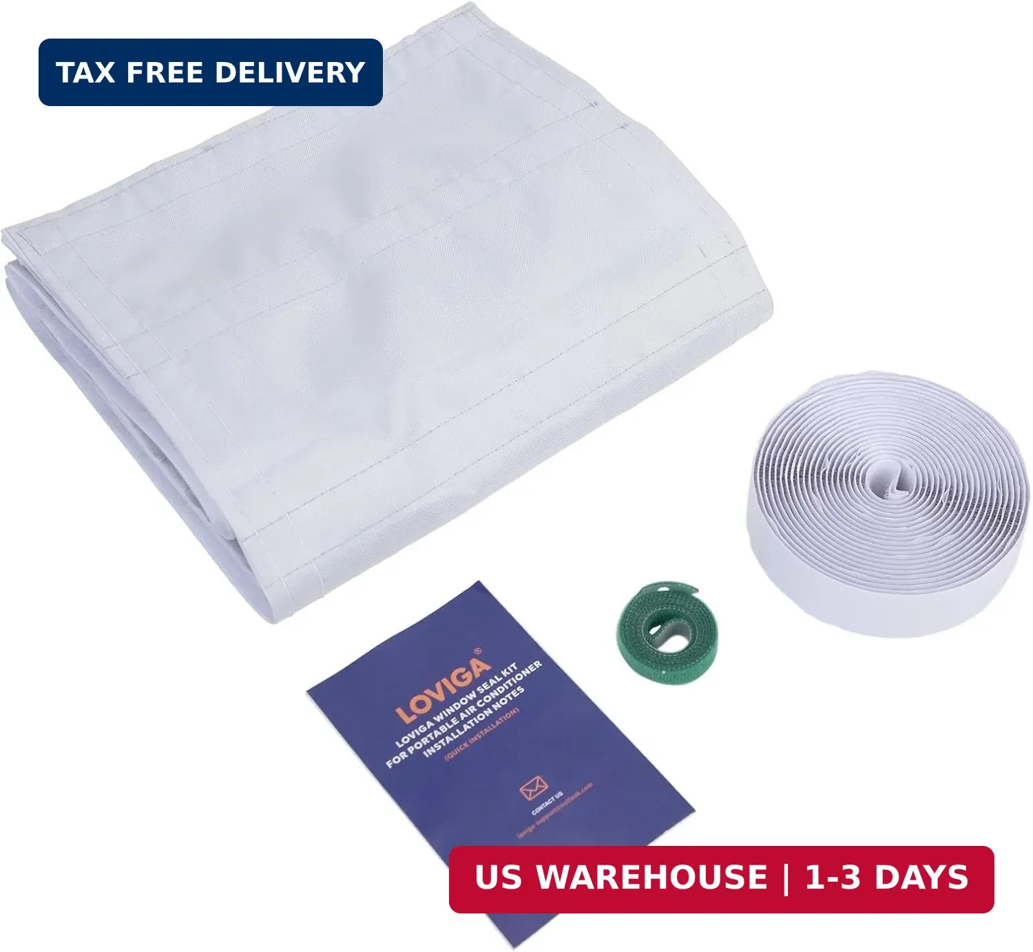 LOVIGA Portable Air Conditioner Window Vent Kit, 100% Sealing Portable AC Window