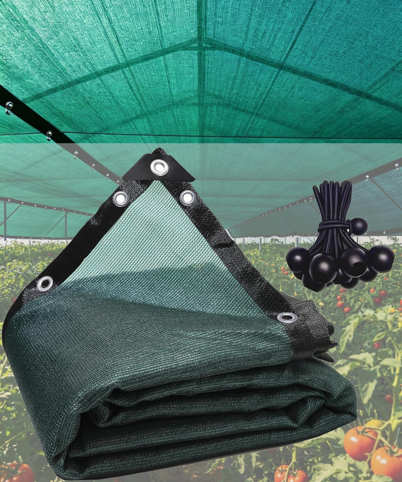 90% Green Shade Cloth 10ft x 20ft Heavy Duty Outdoor Mesh Tarp with Grommets,…