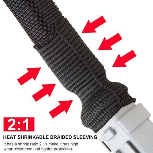 HFT 5000 Fabric Heat Shrink Woven Fabric Black – Various Sizes