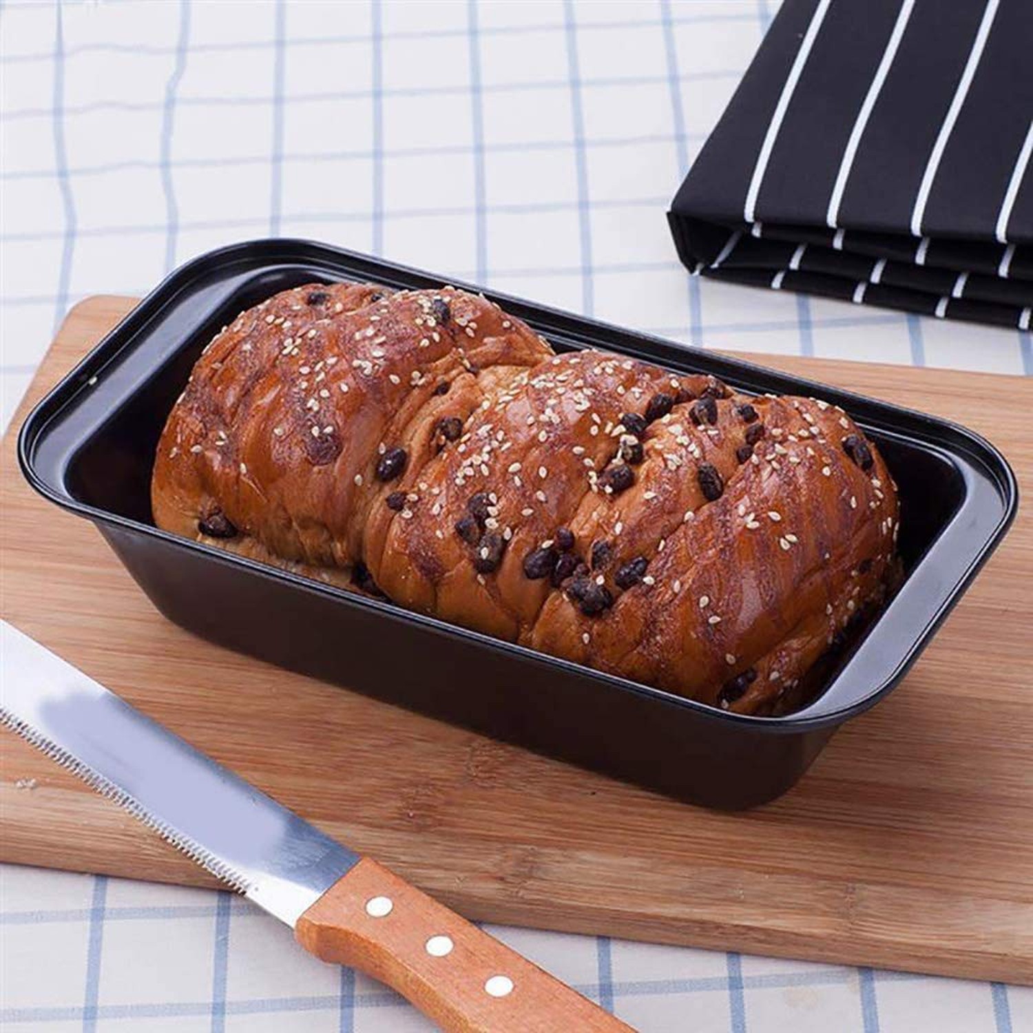 Mingcao Nonstick Loaf Pan, 6.7 x 3.5 Inch Carbon Steel Toast Pan for Baking B…
