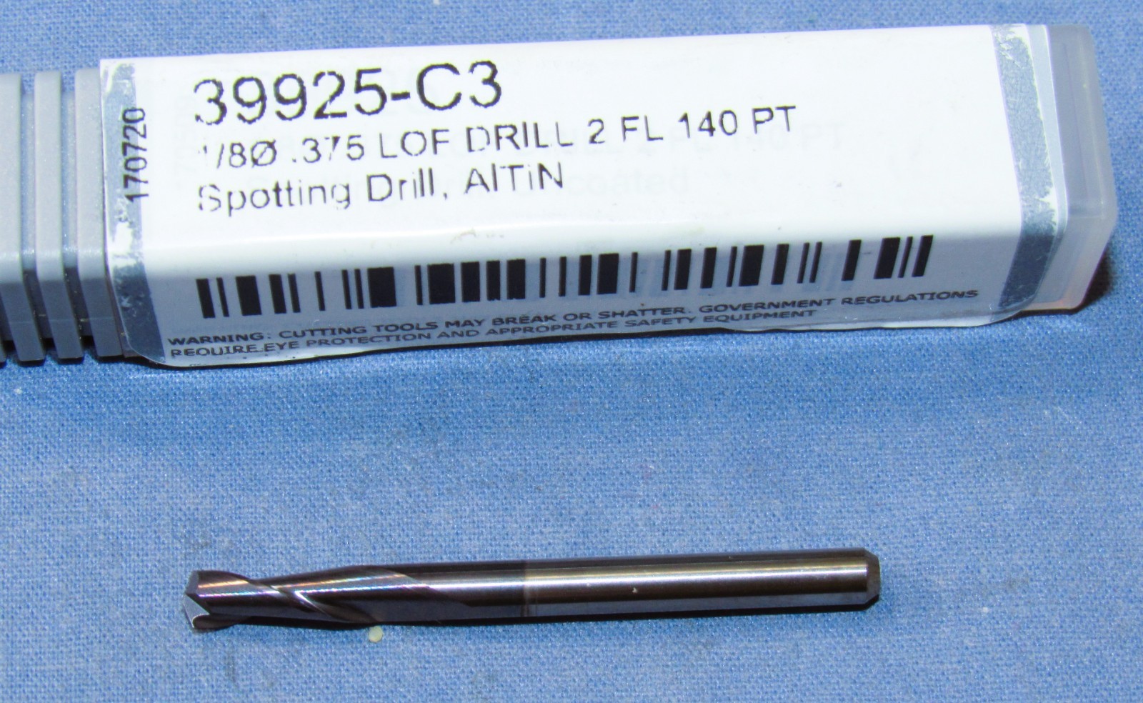 HARVEY TOOL Carbide Spot Drill 0.125″ Dia. X 140* Point 3/8 F. L. OAL 1-1/2