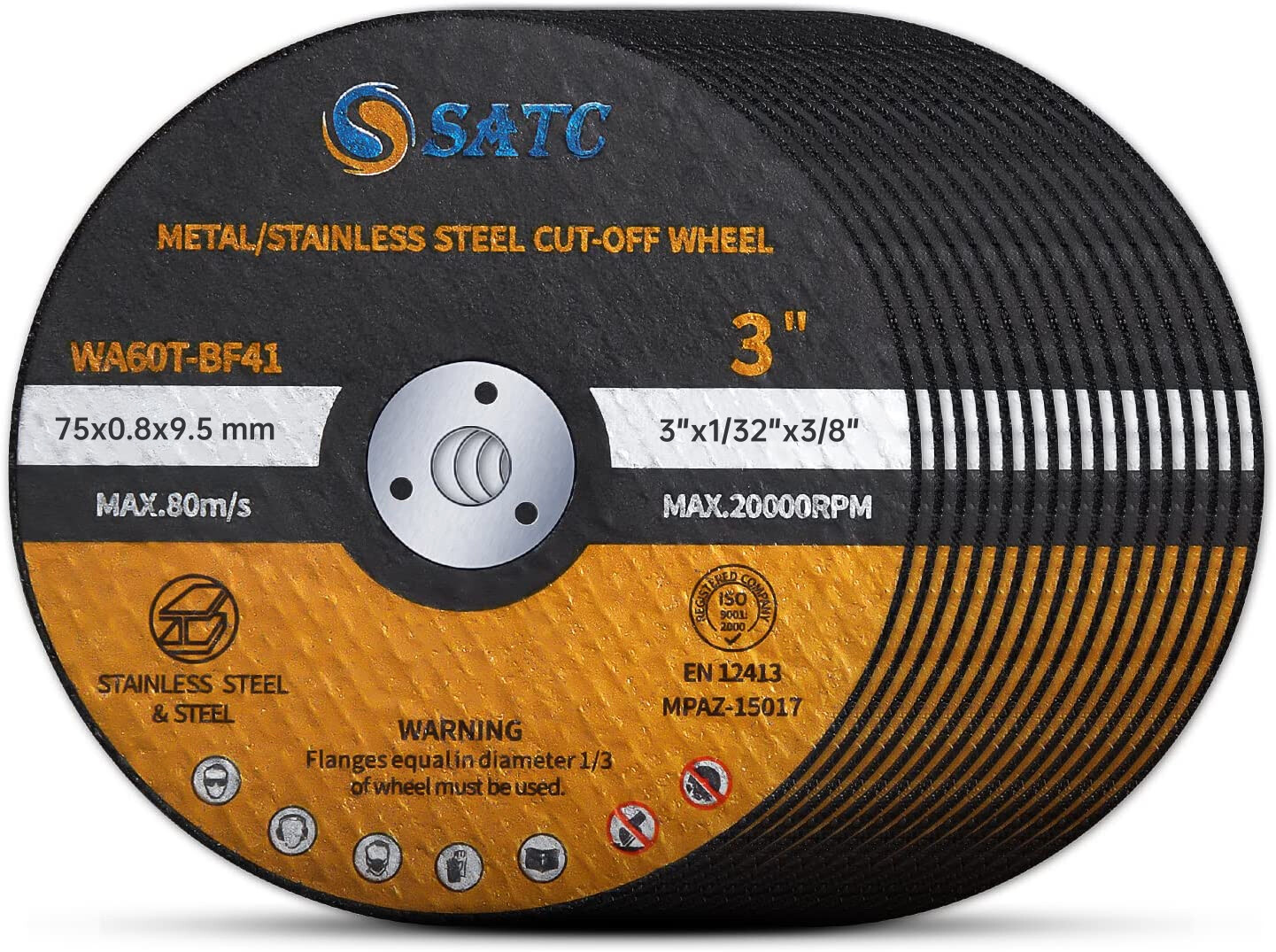 50 Pack Cut Off Wheels 3″ x1/32″x3/8″ Arbor Metal Cutting Disc Die Grinder Tool