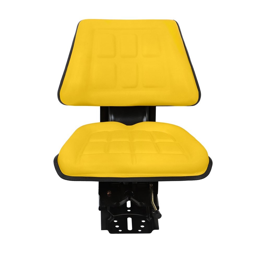 Universal Tractor Suspension Seat w/ Slide Yellow For John Deere Makes & Models