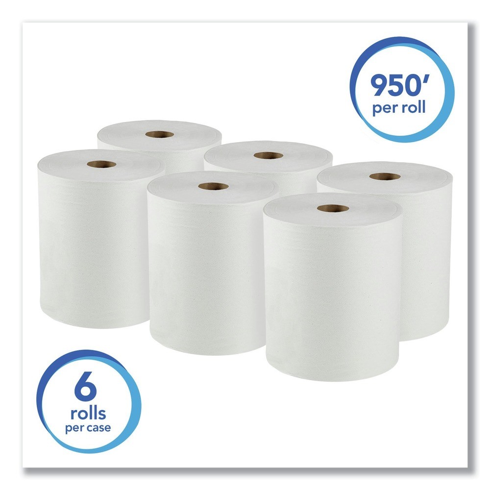 Scott 02000 8 in. x 950 ft. Essential Hard Roll Towels – White (6 Rolls/CT) New