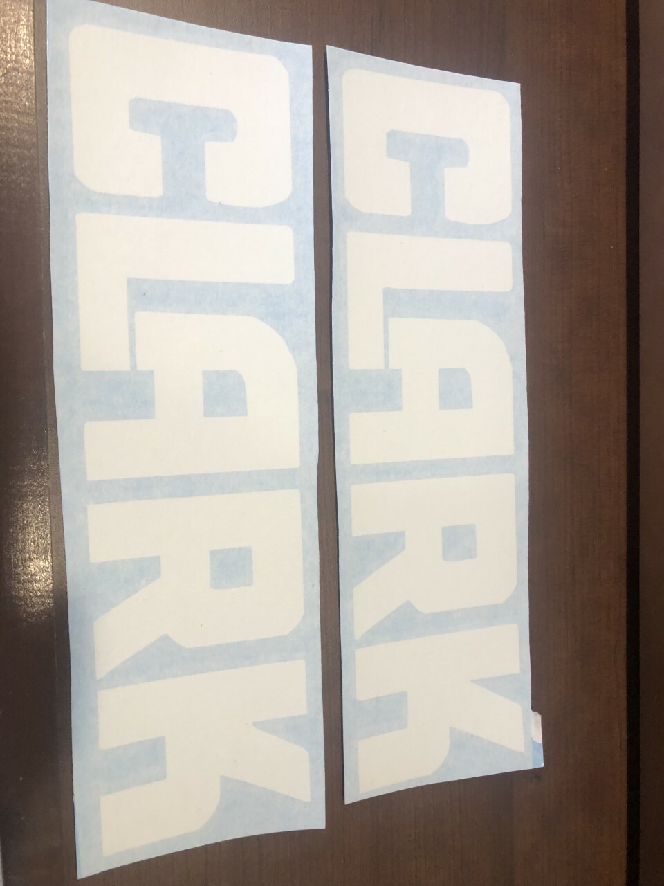 Clark Forklift Decal part # 3798346 16 ” white vinyl Qty 2 will be shipped