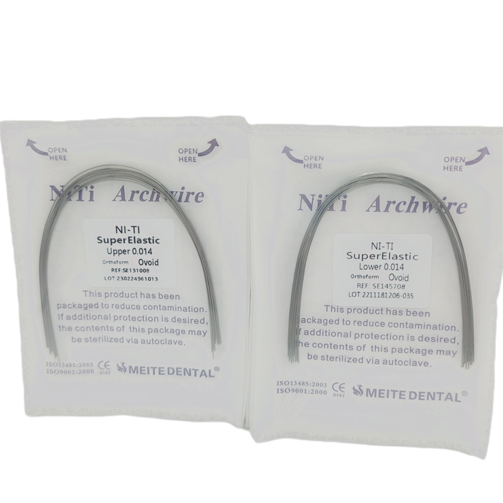 100Packs Dental Ortho Arch Wires Super Elastic Niti Round 012~020 Upper&Lower