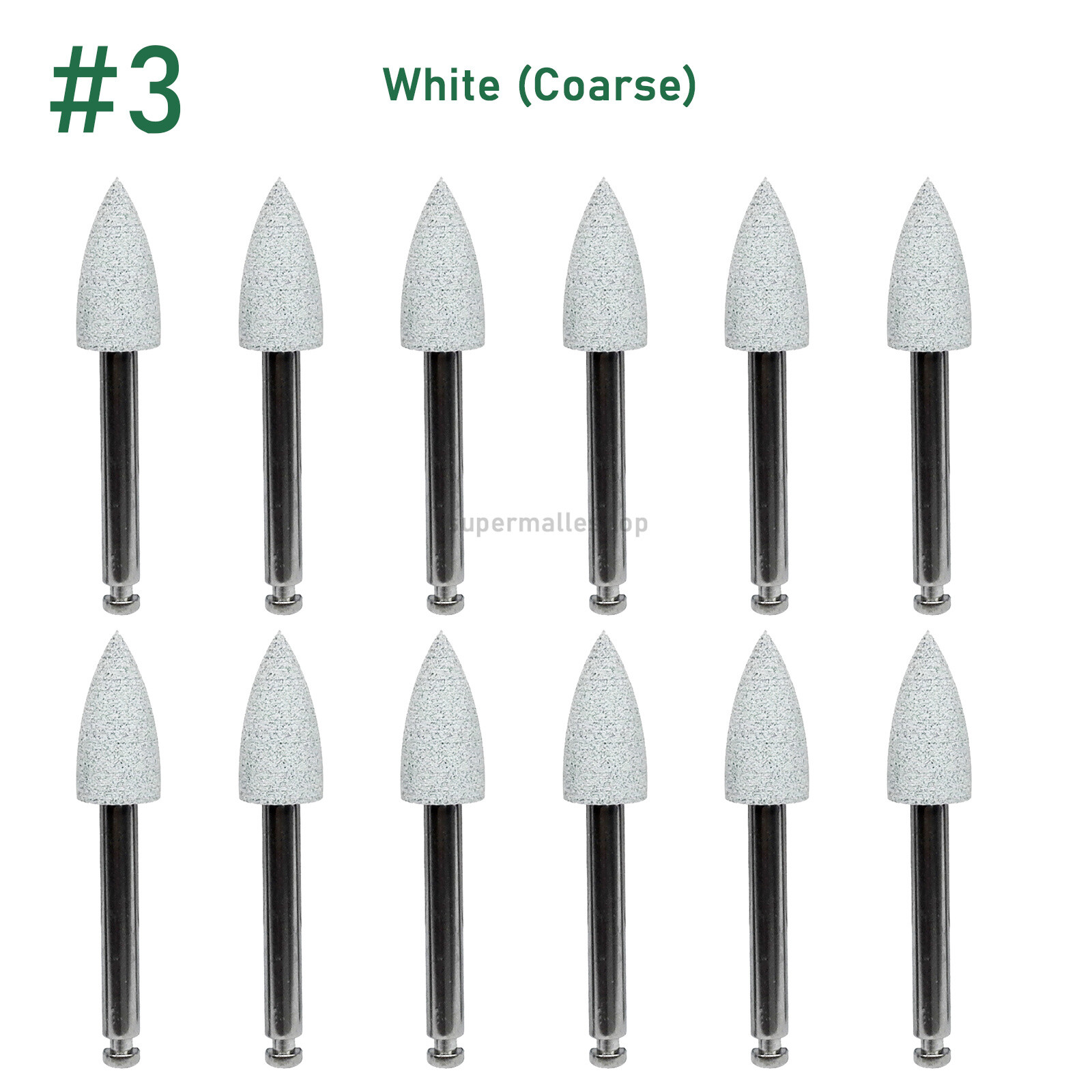 12X Dental Composite Polishing Burs Kit RA Silicone Polisher 2.35mm Contra Angle