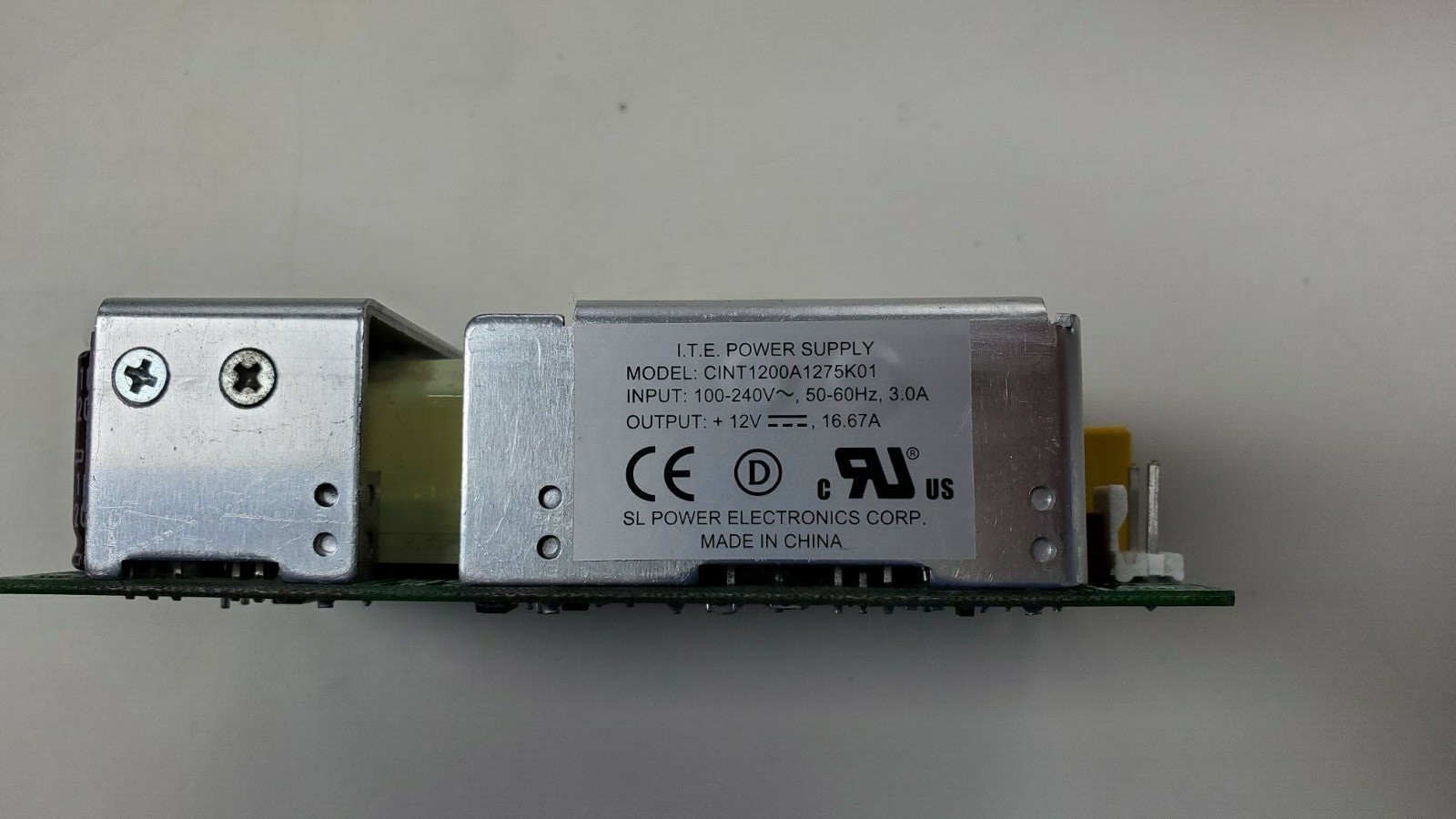 12VDC/16.A Power Supply , Model: CINT1200A1275K01, INPUT: 100-240VAC