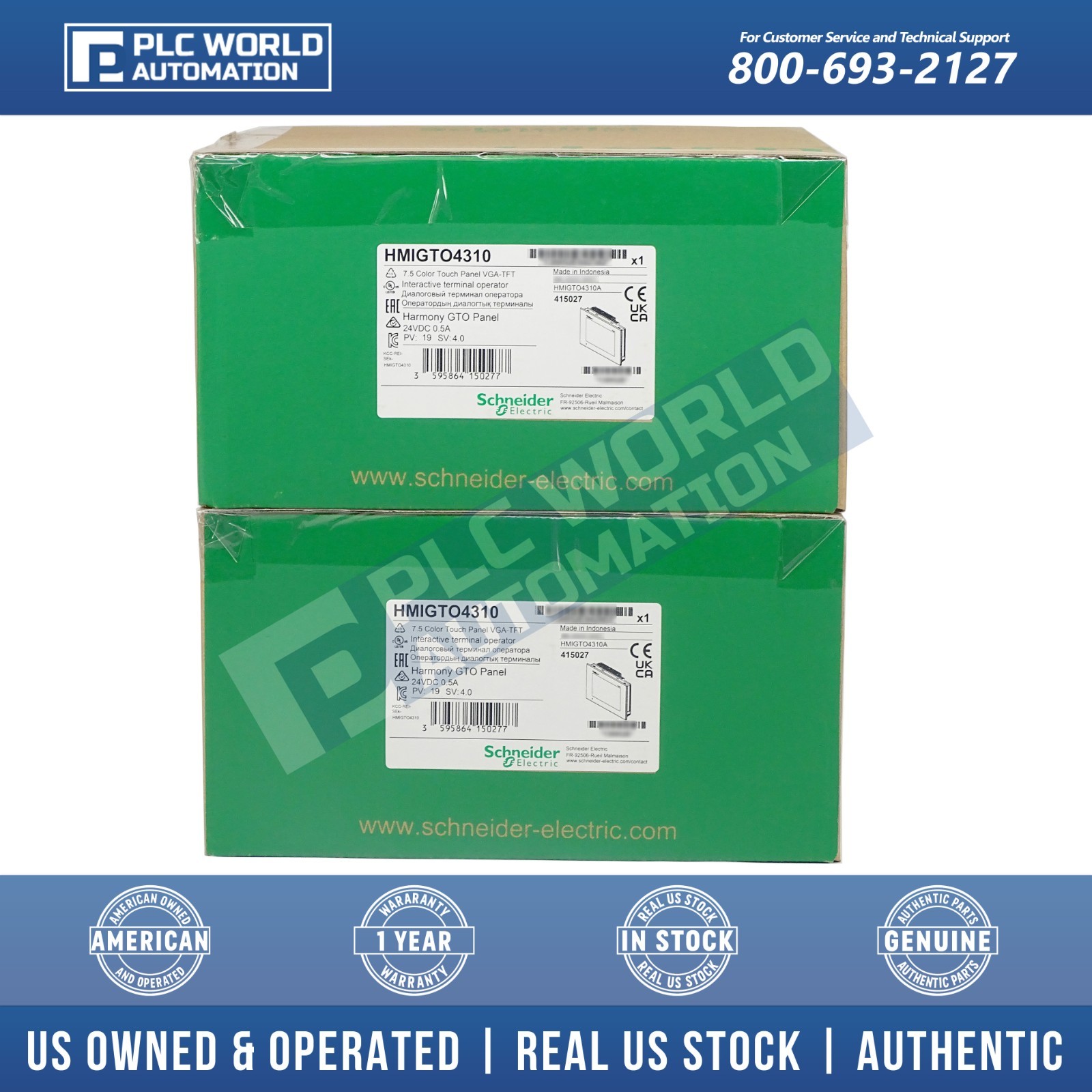 New Sealed Schneider Electric HMIGTO4310 Harmony GTO Panel, Latest Date 1 Yr Wty