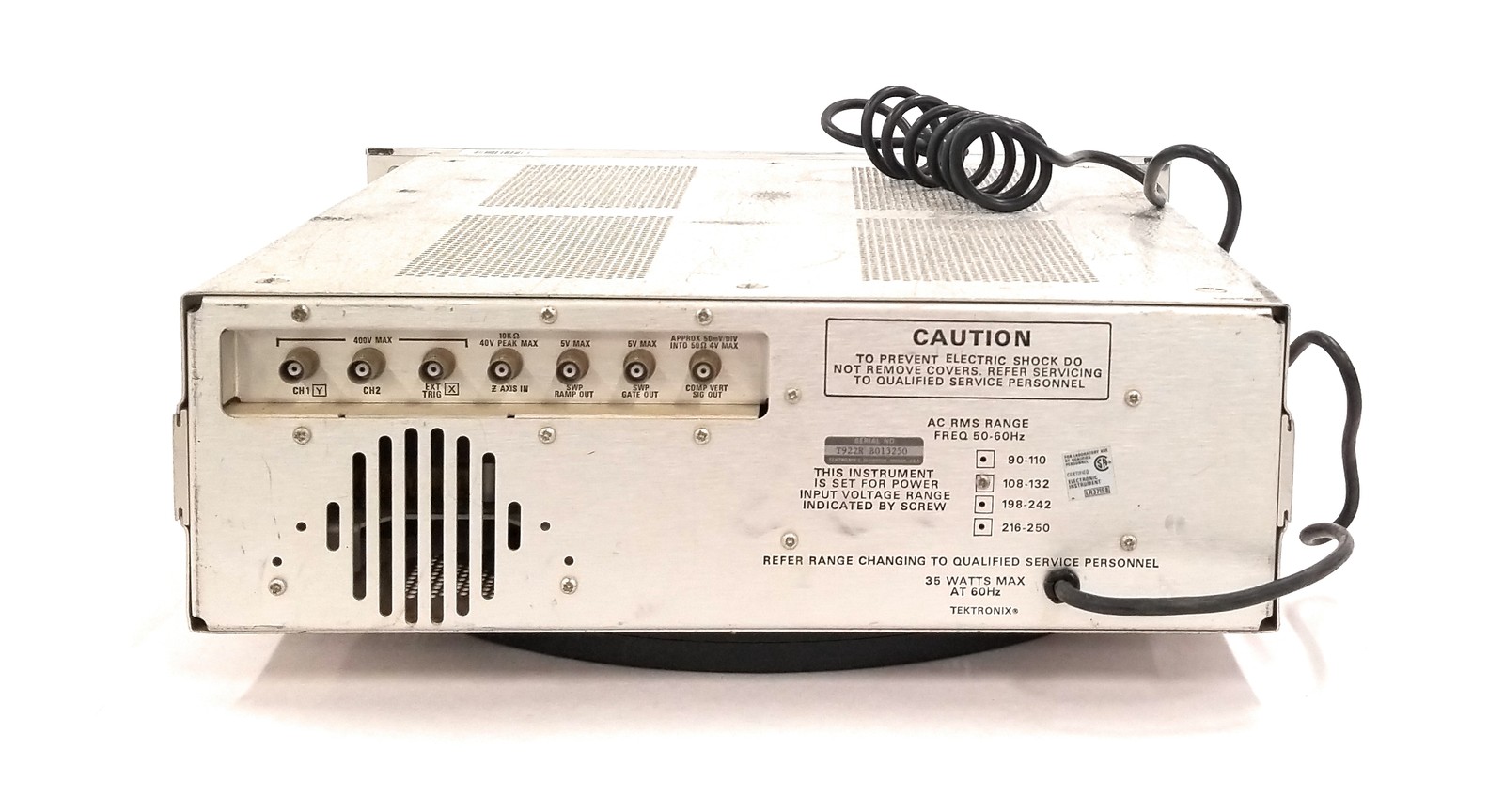 Tektronix T922R 15MHz Dual Channel Analog Oscilloscope Portable CRT Scope