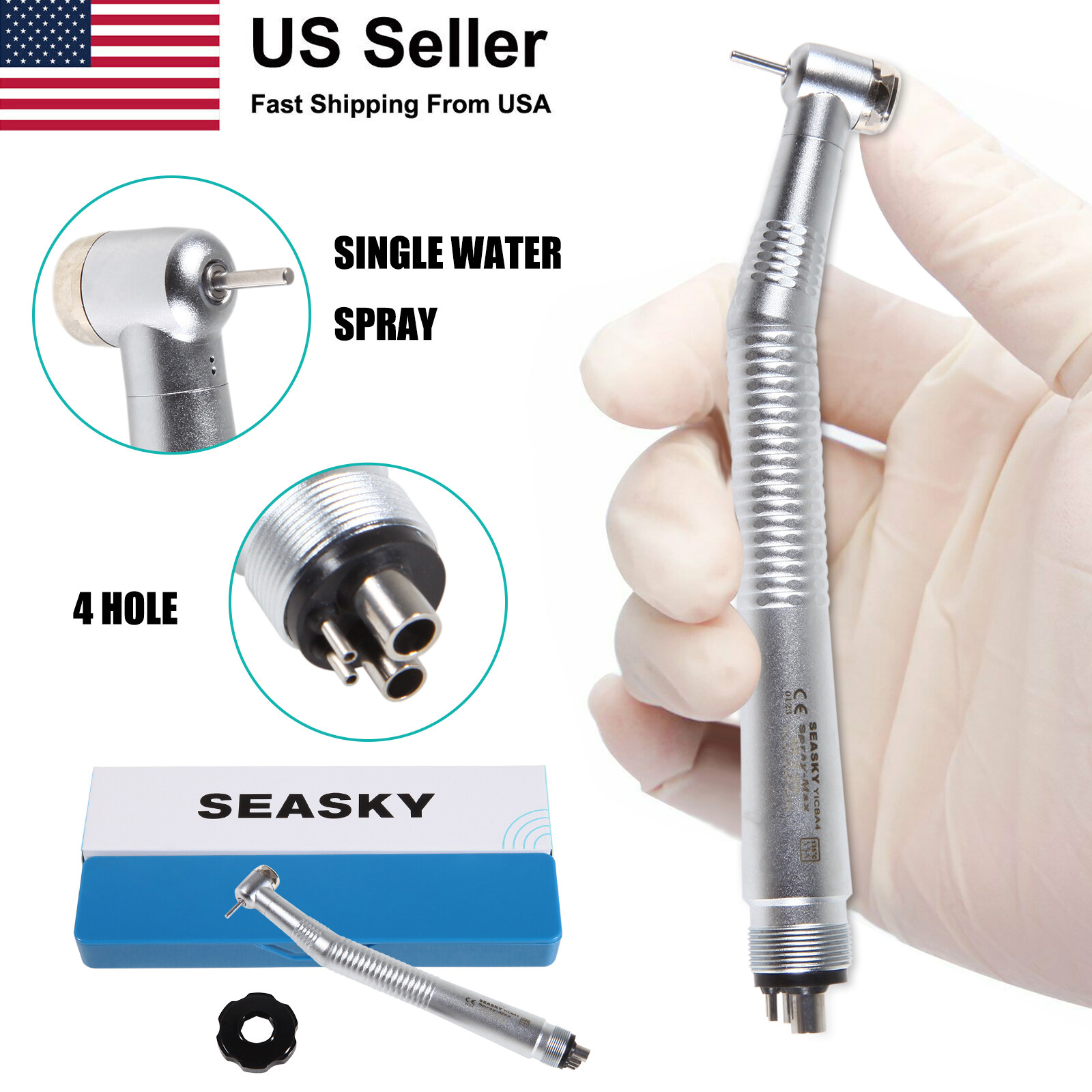 NSK Style Dental (Fiber Optic LED E-generator) High Speed Handpiece 2/4H Turbine