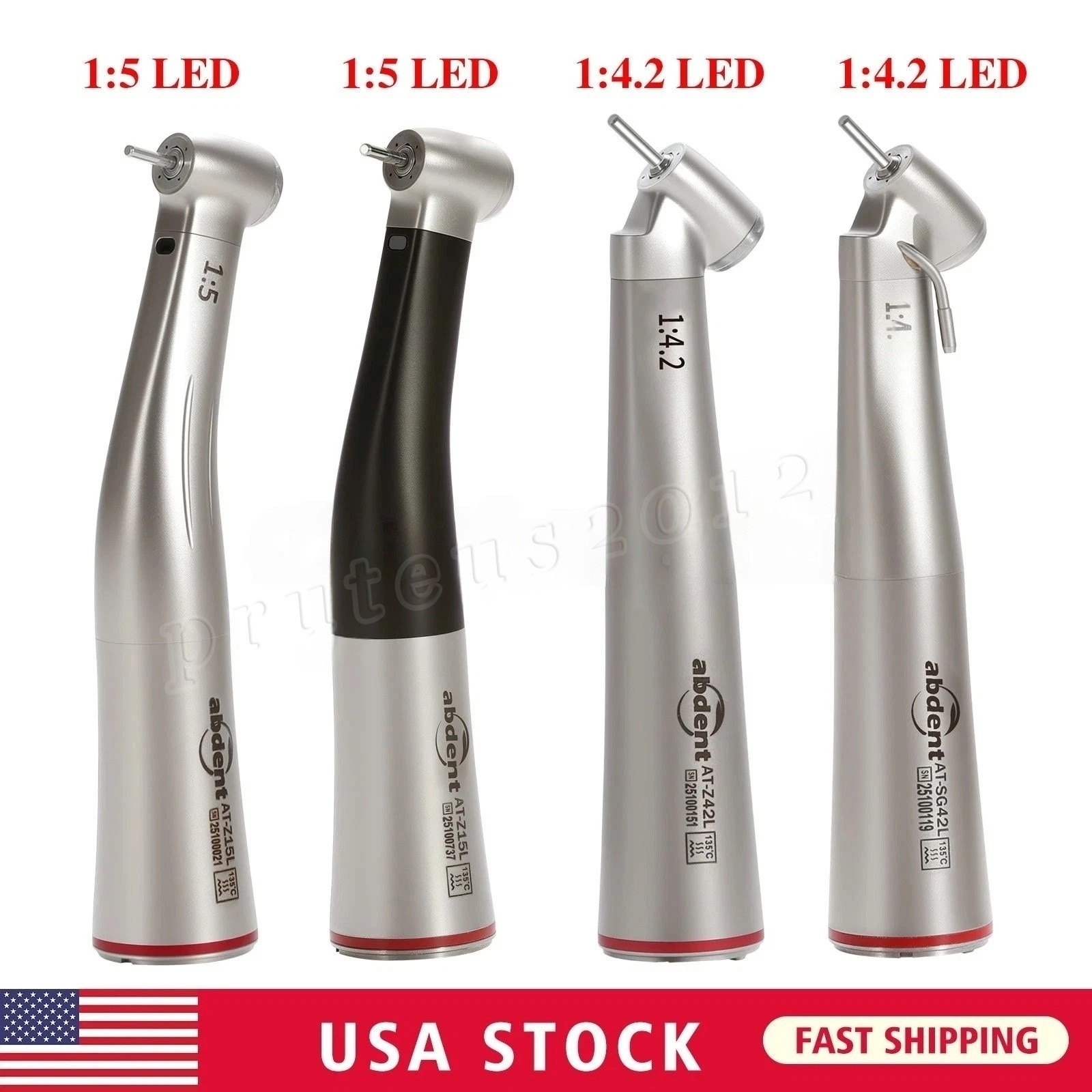 Dental 1:1 1:5 1:4.2 LED Fiber Optic Contra Angle Increasing Handpiece NSK Style